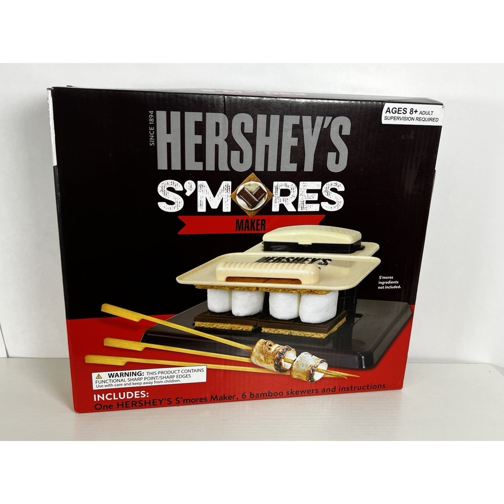 Hershey‎ Smores Maker Kit with 6 Bamboo Skewers for Indoor Fun